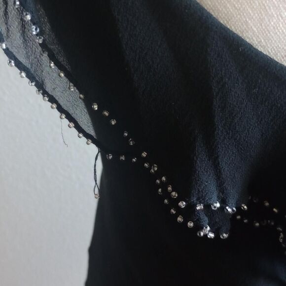 Y2K Silk Beaded Sequin Fairygoth Prom Dress - Picture 6 of 6